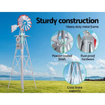 Garden Windmill 6FT 186cm Metal Ornaments Outdoor Decor Ornamental Wind Will - Home & Garden > Decor