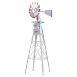 Garden Windmill 8FT 245cm Metal Ornaments Outdoor Decor Ornamental Wind Will - Home & Garden > Decor