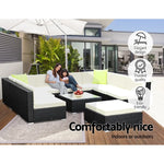 Gardeon 10-Piece Outdoor Sofa Set Wicker Couch Lounge Setting 9 Seater - Furniture > Outdoor