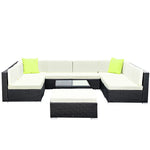Gardeon 10-Piece Outdoor Sofa Set Wicker Couch Lounge Setting Cover - Furniture > Outdoor