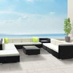 Gardeon 12PC Outdoor Furniture Sofa Set Wicker Garden Patio Lounge - Furniture > Outdoor