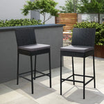 Gardeon 2-Piece Outdoor Bar Stools Dining Chair Bar Stools Rattan Furniture - Furniture > Outdoor