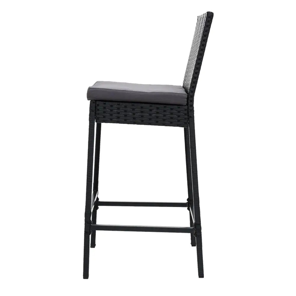 Gardeon 2-Piece Outdoor Bar Stools Dining Chair Bar Stools Rattan Furniture - Furniture > Outdoor