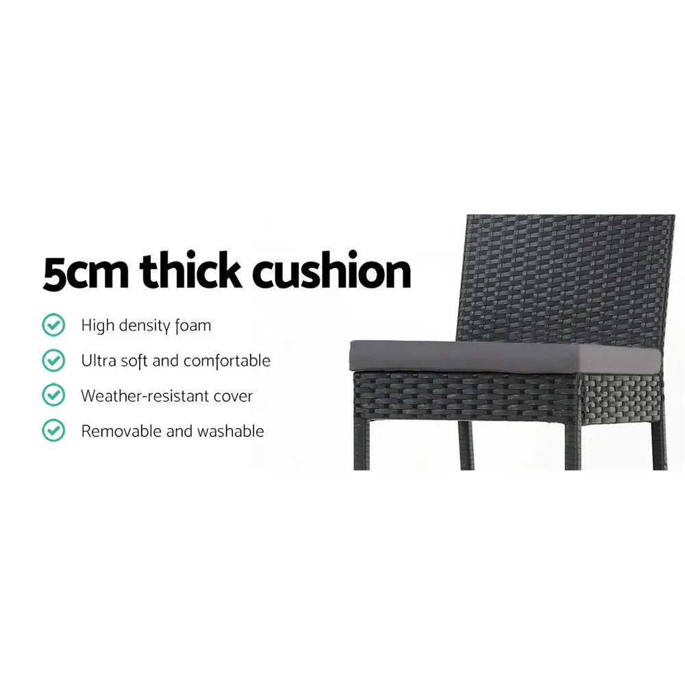 Gardeon 2-Piece Outdoor Bar Stools Dining Chair Bar Stools Rattan Furniture - Furniture > Outdoor