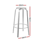 Gardeon 2-Piece Outdoor Bar Stools Patio Indoor Bistro Aluminum Chairs - Furniture > Bar Stools & Chairs