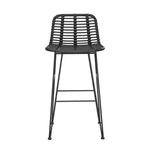 Gardeon 2 Piece Outdoor Bar Stools Wicker Dining Rattan Chair Black - Furniture > Bar Stools & Chairs > Table & Bar