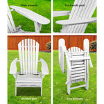 Gardeon 2PC Adirondack Outdoor Chairs Wood Foldable Sun Lounge Patio Furniture - Furniture > Outdoor > Outdoor Sofas &