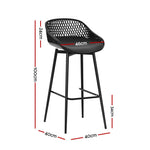 Gardeon 2PC Outdoor Bar Stools Plastic Metal Dining Chair Patio Furniture Garden - Furniture > Outdoor