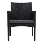 Gardeon 2PC Outdoor Dining Chairs Patio Furniture Rattan Lounge Chair XL Ezra - Furniture > Outdoor
