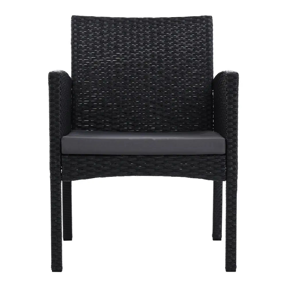 Gardeon 2PC Outdoor Dining Chairs Patio Furniture Rattan Lounge Chair XL Ezra - Furniture > Outdoor