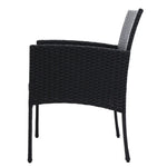Gardeon 2PC Outdoor Dining Chairs Patio Furniture Rattan Lounge Chair XL Ezra - Furniture > Outdoor