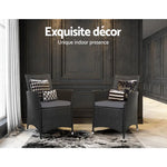 Gardeon 2PC Outdoor Dining Chairs Patio Furniture Wicker Garden Cushion Idris - Furniture > Outdoor