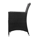 Gardeon 2PC Outdoor Dining Chairs Patio Furniture Wicker Garden Cushion Idris - Furniture > Outdoor