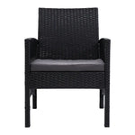 Gardeon 2PC Outdoor Dining Chairs Patio Furniture Wicker Lounge Chair Garden - Furniture > Outdoor