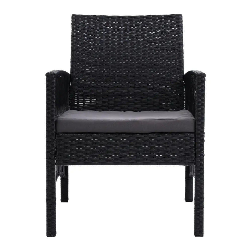 Gardeon 2PC Outdoor Dining Chairs Patio Furniture Wicker Lounge Chair Garden - Furniture > Outdoor