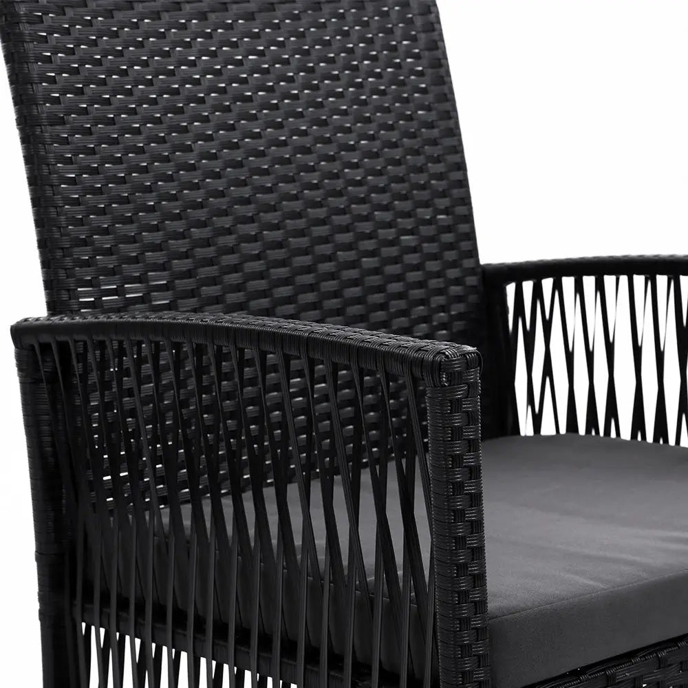 Gardeon 2PC Outdoor Dining Chairs Patio Furniture Wicker Lounge Chair Garden - Furniture > Outdoor