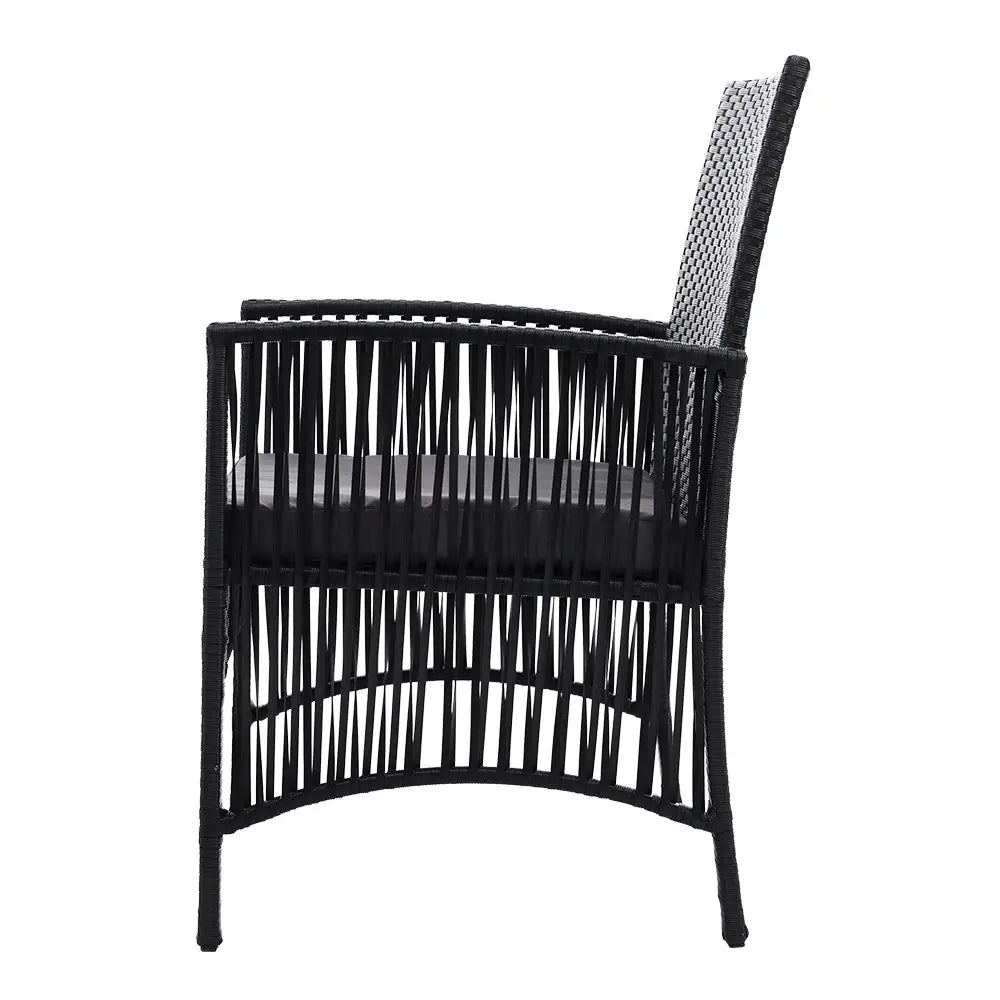 Gardeon 2PC Outdoor Dining Chairs Patio Furniture Wicker Lounge Chair Garden - Furniture > Outdoor