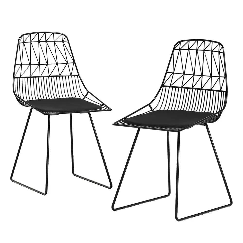 Gardeon 2PC Outdoor Dining Chairs Steel Lounge Chair Patio Garden Furniture - Furniture > Outdoor