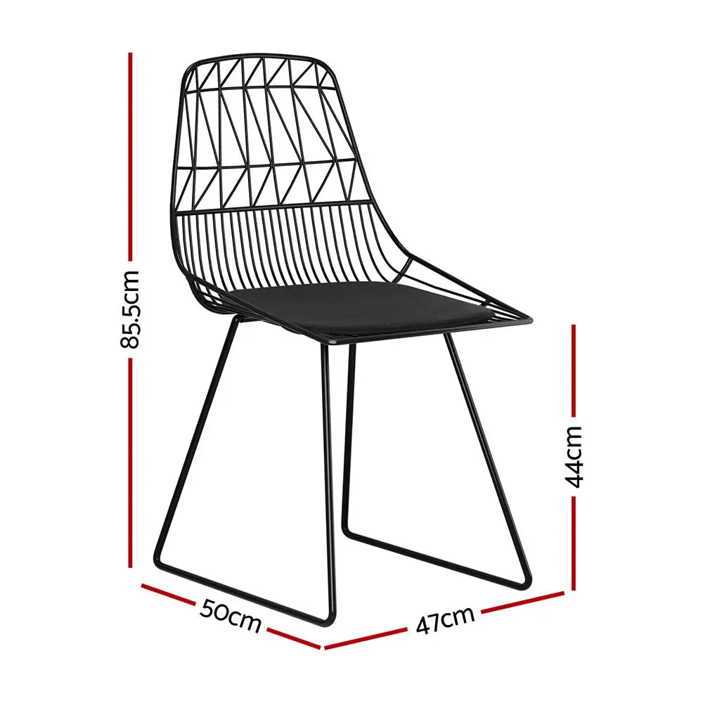 Gardeon 2PC Outdoor Dining Chairs Steel Lounge Chair Patio Garden Furniture - Furniture > Outdoor
