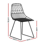 Gardeon 2PC Outdoor Dining Chairs Steel Lounge Chair Patio Garden Furniture - Furniture > Outdoor