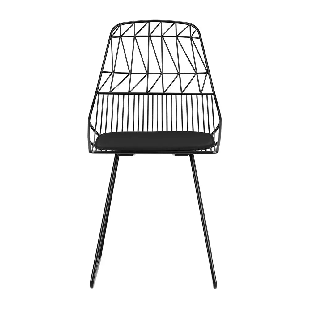 Gardeon 2PC Outdoor Dining Chairs Steel Lounge Chair Patio Garden Furniture - Furniture > Outdoor