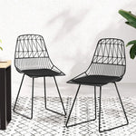 Gardeon 2PC Outdoor Dining Chairs Steel Lounge Chair Patio Garden Furniture - Furniture > Outdoor