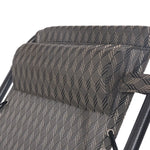 Gardeon 2PC Zero Gravity Chair Folding Outdoor Recliner Adjustable Sun Lounge Camping Grey - Furniture > Outdoor