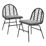 Gardeon 2x Outdoor Chairs Dining Chair Lounge Wicker Patio Furniture Black - Furniture > Outdoor > Outdoor Chairs