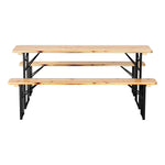 Gardeon 3 PCS Outdoor Furniture Dining Set Lounge Setting Patio Wooden Bench - Furniture > Outdoor