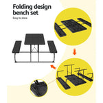 Gardeon 3 PCS Outdoor Furniture Dining Set Lounge Setting Patio HDPE Bench - Furniture > Outdoor