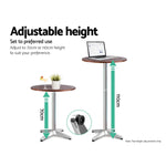 Gardeon 3-Piece Outdoor Bar Set Bistro Table Stools Adjustable Wooden Cafe - Furniture > Outdoor