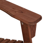 Gardeon 3PC Adirondack Outdoor Table and Chairs Wooden Beach Chair Brown - Furniture > Outdoor > Outdoor Sofas & Lounge