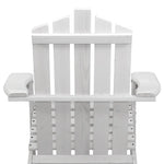 Gardeon 3PC Adirondack Outdoor Table and Chairs Wooden Beach Chair White - Furniture > Outdoor > Outdoor Sofas & Lounge