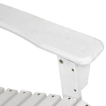 Gardeon 3PC Adirondack Outdoor Table and Chairs Wooden Beach Chair White - Furniture > Outdoor > Outdoor Sofas & Lounge