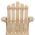 Gardeon 3PC Adirondack Outdoor Table and Chairs Wooden Beach Chair Natural - Furniture > Outdoor > Outdoor Chairs
