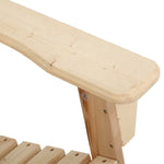 Gardeon 3PC Adirondack Outdoor Table and Chairs Wooden Beach Chair Natural - Furniture > Outdoor > Outdoor Chairs