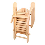 Gardeon 3PC Adirondack Outdoor Table and Chairs? Wooden Sun Lounge Beach Patio Natural - Furniture > Outdoor