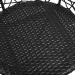 Gardeon 3PC Bistro Set Outdoor Furniture Rattan Table Chairs Patio Garden Cushion Black - Furniture > Outdoor