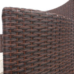 Gardeon 3PC Outdoor Bistro Set Patio Furniture Wicker Setting Chairs Table Cushion Brown - Furniture > Outdoor