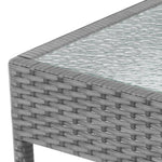 Gardeon 3PC Patio Furniture Bistro Set Wicker Outdoor Lounge Setting Grey - Furniture > Outdoor