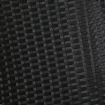 Gardeon 3PC Recliner Chairs Table Sun lounge Outdoor Furniture Wicker Adjustable Black - Furniture > Outdoor