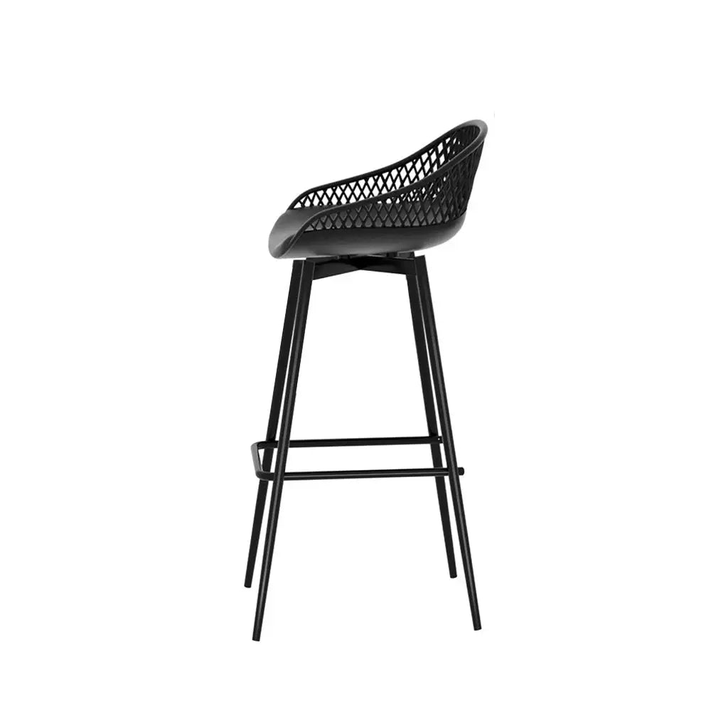 Gardeon 4-Piece Outdoor Bar Stools Plastic Metal Dining Chair Balcony - Furniture > Outdoor