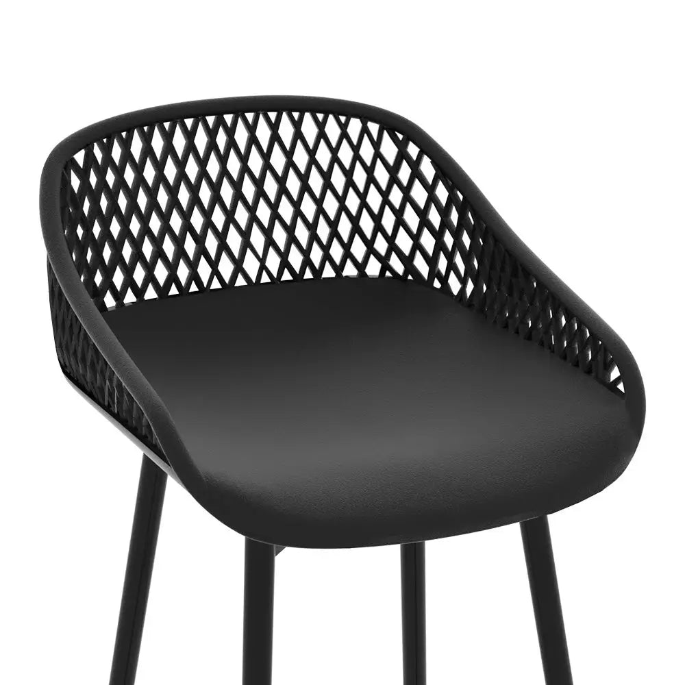 Gardeon 4-Piece Outdoor Bar Stools Plastic Metal Dining Chair Balcony - Furniture > Outdoor
