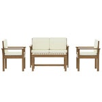 Gardeon 4-Piece Outdoor Sofa Set Wooden Couch Lounge Setting - Furniture > Outdoor