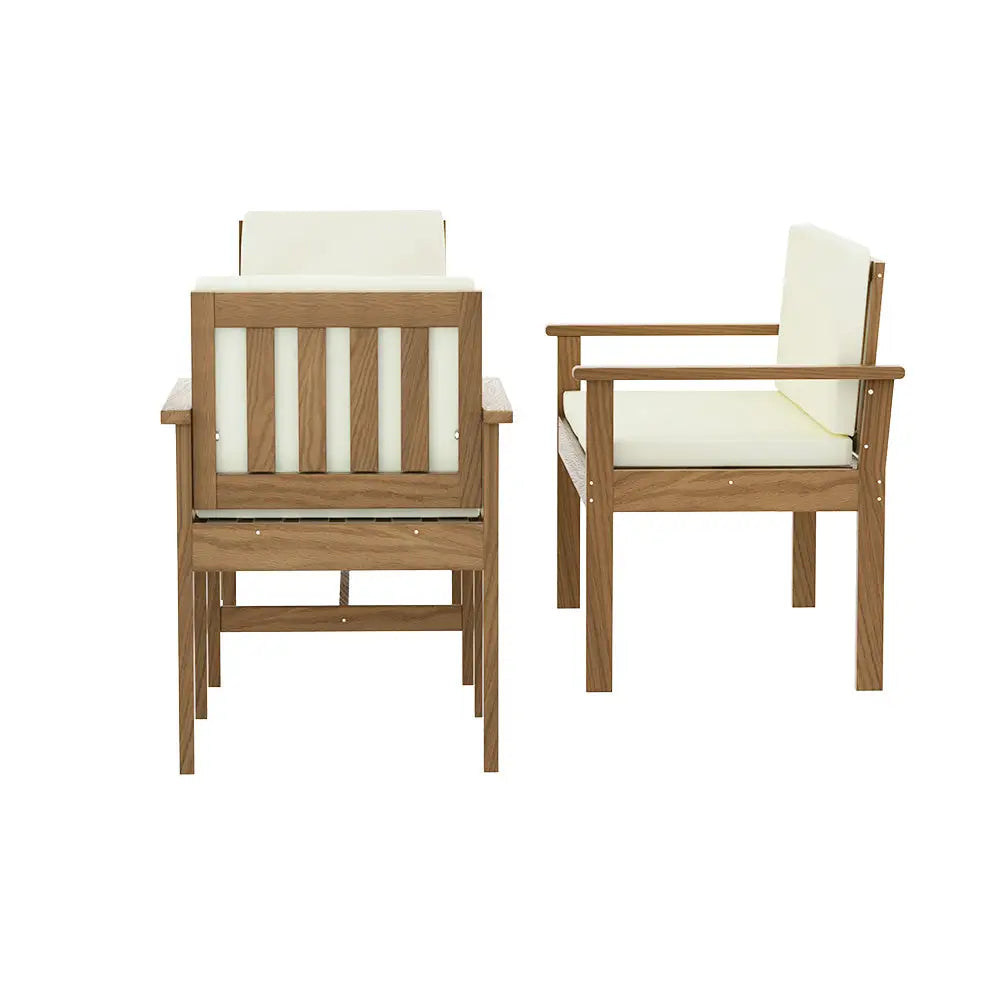 Gardeon 4-Piece Outdoor Sofa Set Wooden Couch Lounge Setting - Furniture > Outdoor
