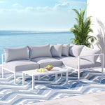 Gardeon 4 Seater Outdoor Sofa Set Aluminium Lounge Setting - Furniture > Outdoor > Outdoor Sofas & Lounge Sets