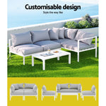 Gardeon 4 Seater Outdoor Sofa Set Aluminium Lounge Setting - Furniture > Outdoor > Outdoor Sofas & Lounge Sets