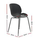 Gardeon 4PC Outdoor Dining Chairs Lounge Chair Patio Garden Furniture Black - Furniture > Outdoor