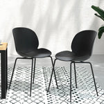 Gardeon 4PC Outdoor Dining Chairs Lounge Chair Patio Garden Furniture Black - Furniture > Outdoor