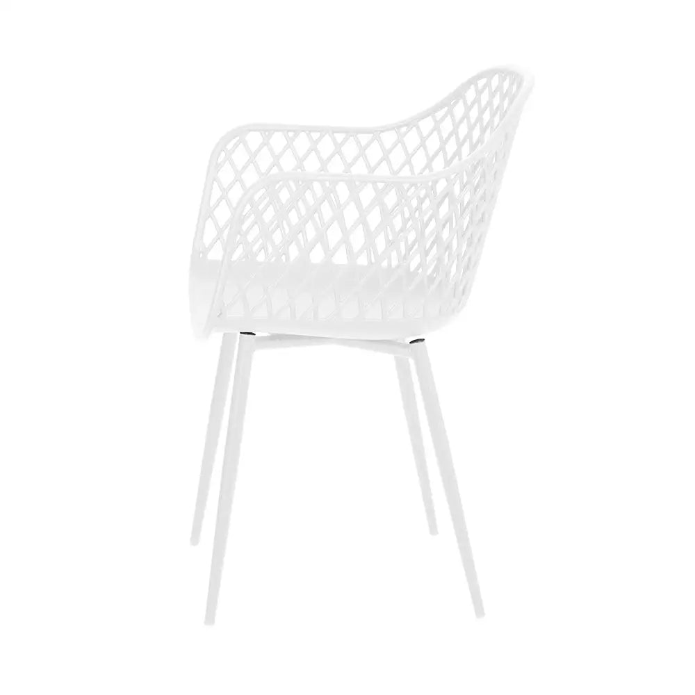 Gardeon 4PC Outdoor Dining Chairs PP Lounge Chair Patio Furniture Garden White - Furniture > Outdoor > Outdoor Chairs